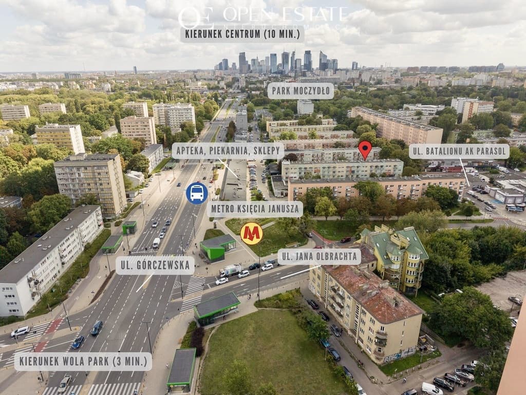 Metro Księcia Janusza 2 min pieszo | Umeblowane | Oddzielna kuchnia — Mieszkanie na wynajem | Warszawa, Wola, ul. Batalionu AK "Parasol" — zdjęcie 1